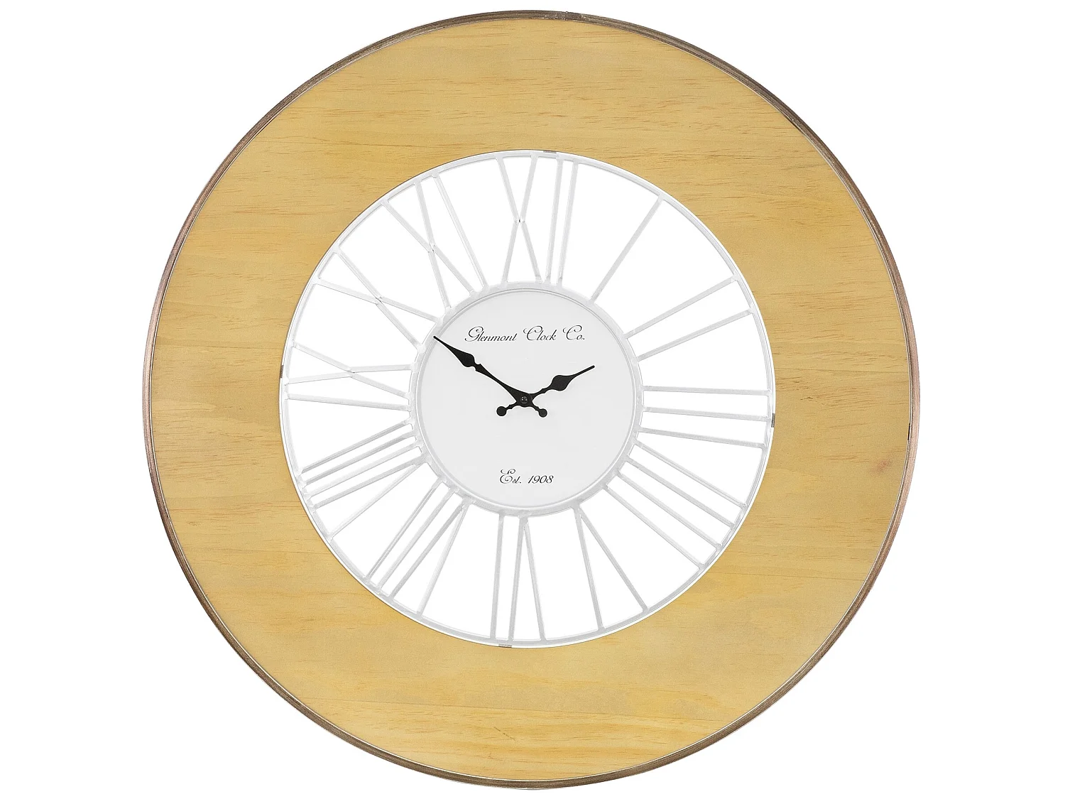 Orologio grande da parete decorativo da salotto in legno retro Alfheim Ø 85 cm