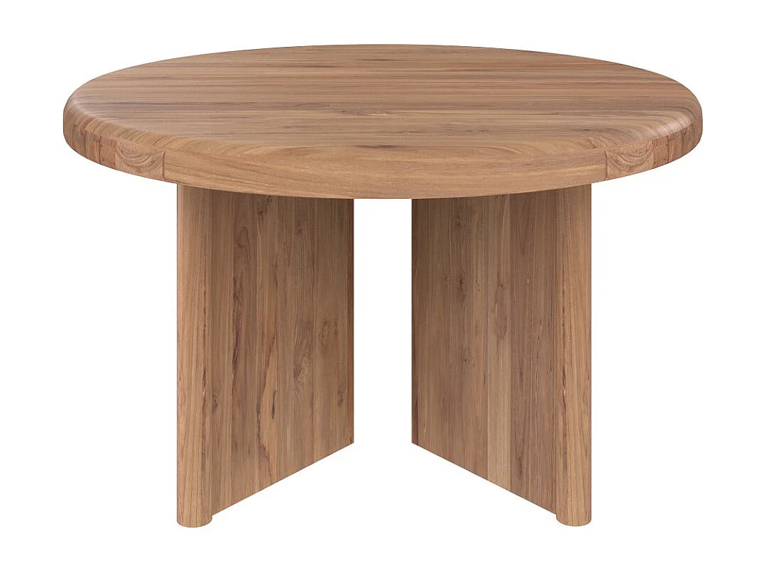 Table basse ronde en bois de teck recyclé D80 cm - Bana