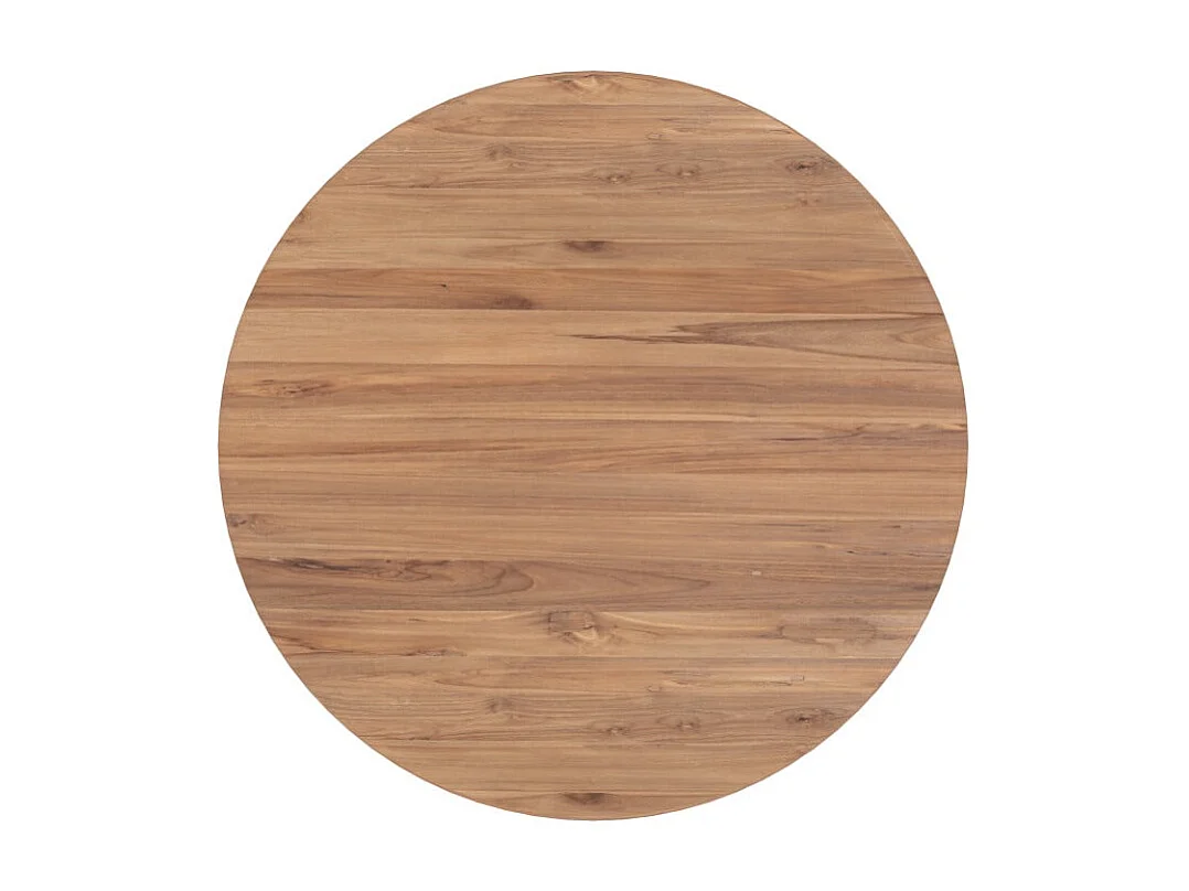Table basse ronde en bois de teck recyclé D80 cm - Bana