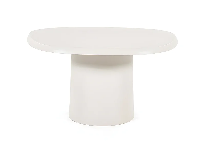 Sten - Table basse en aluminium 57x71cm - Ivoire