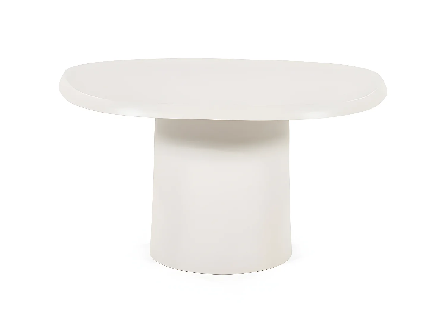 Sten - Table basse en aluminium 57x71cm - Ivoire