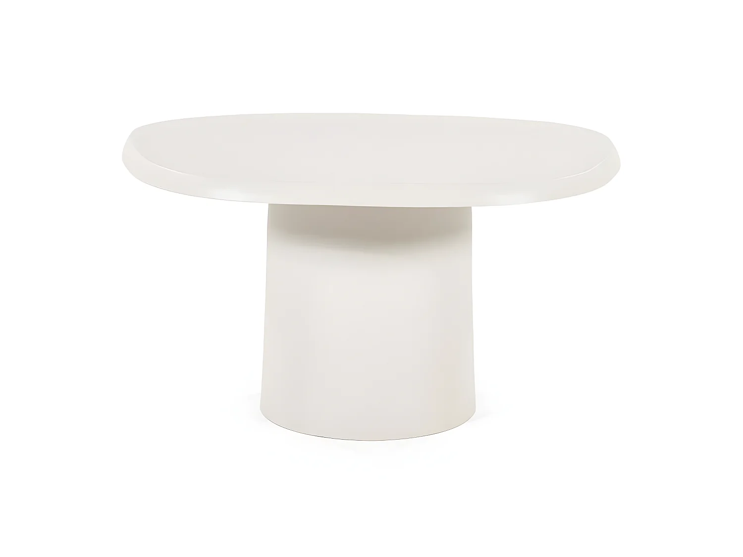 Sten - Table basse en aluminium 57x71cm - Ivoire