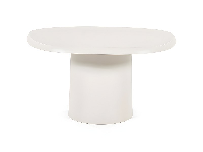 Sten - Table basse en aluminium 57x71cm - Ivoire