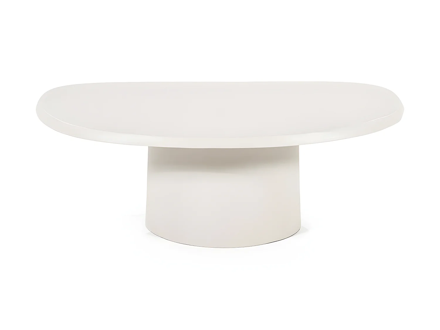Sten - Table basse en aluminium 59x89cm - Ivoire
