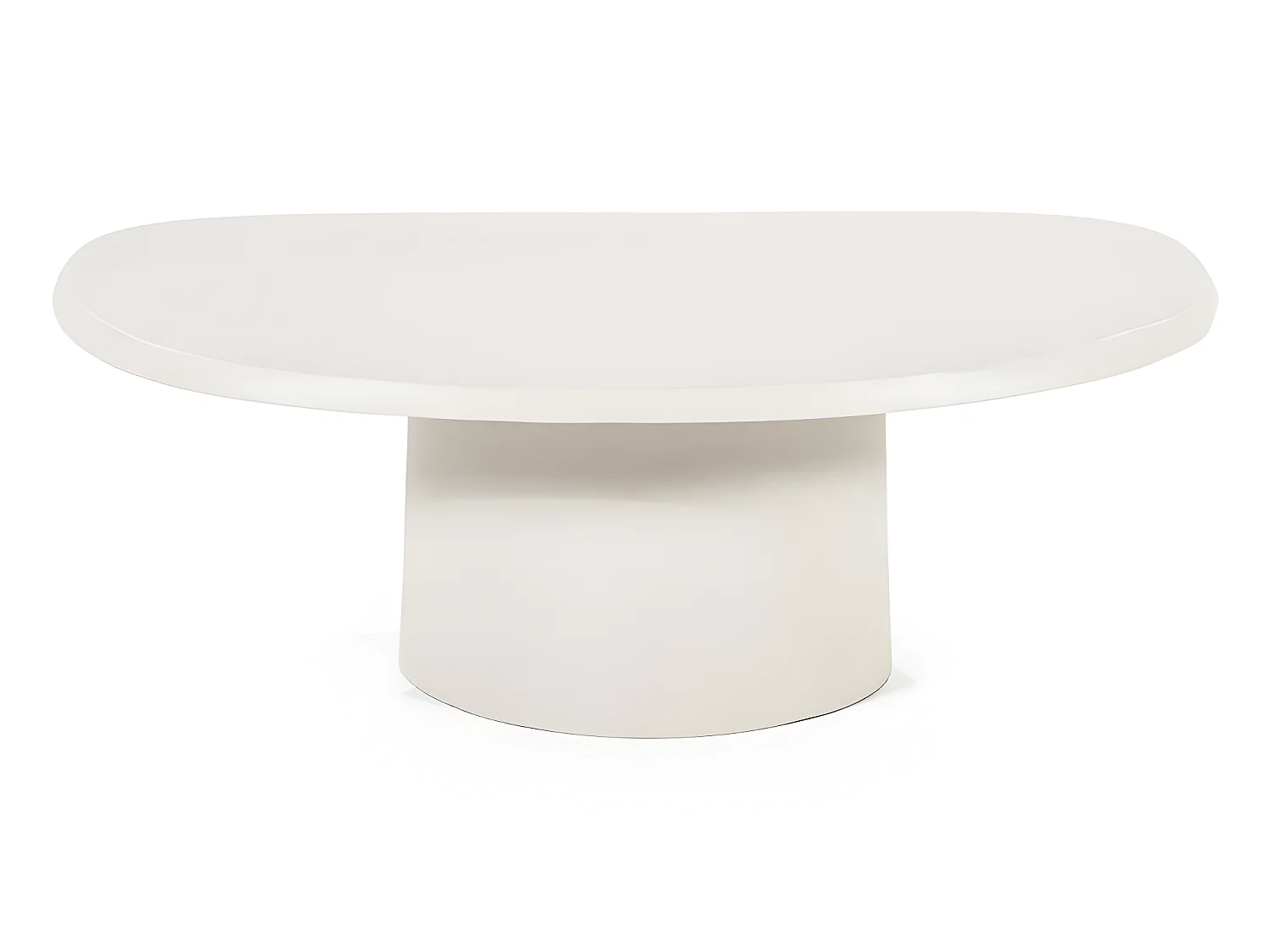 Sten - Table basse en aluminium 59x89cm - Ivoire