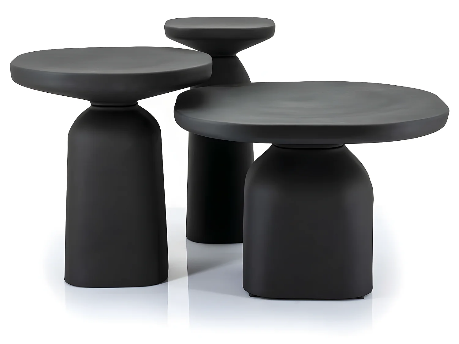 Squand - Table basse en aluminium ø60cm - Noir