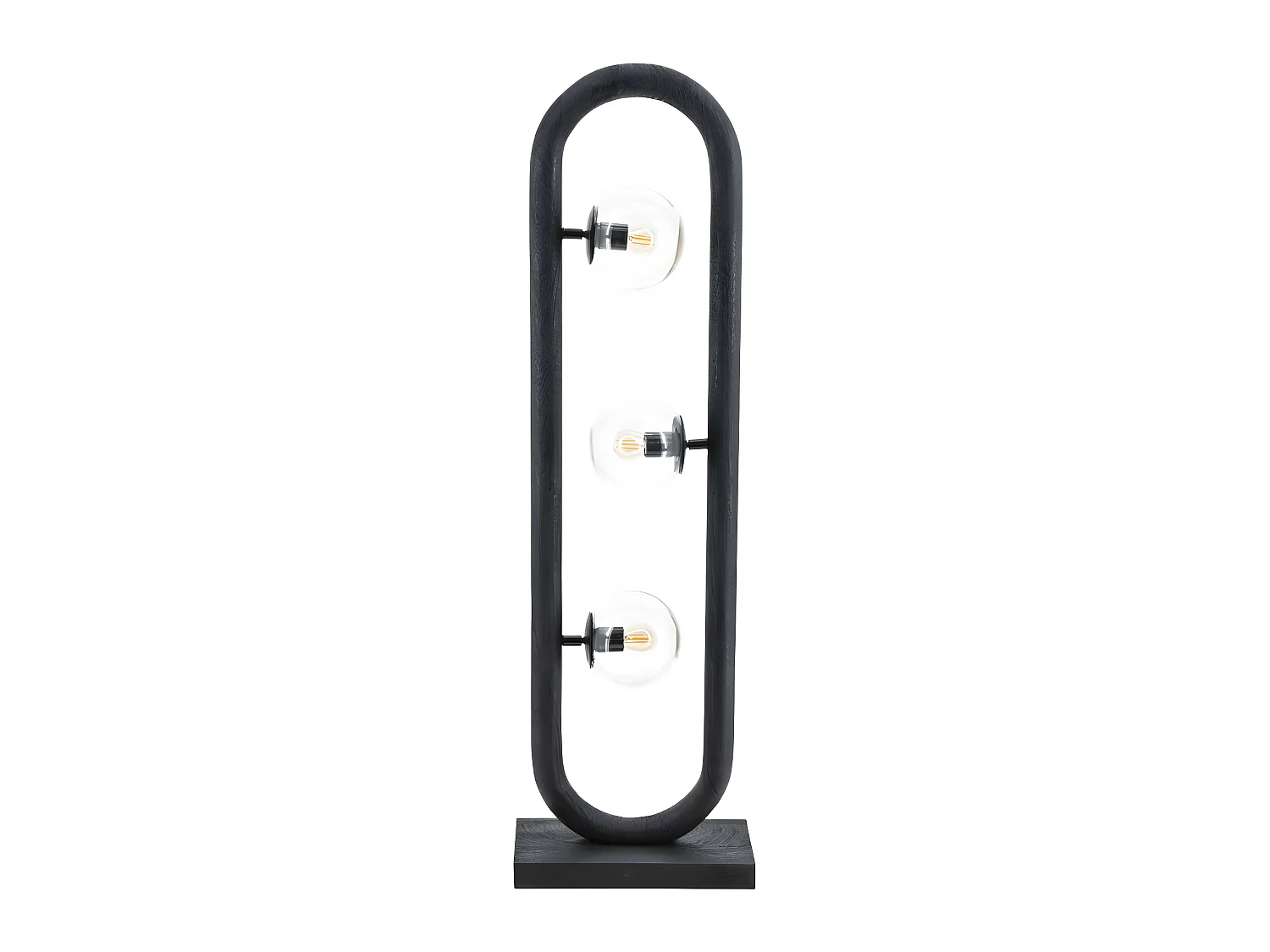 Eris - Lampadaire en bois H118cm - Noir