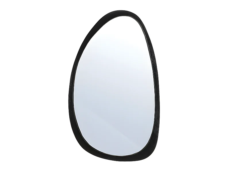Plecto - Miroir organique en bois - Noir