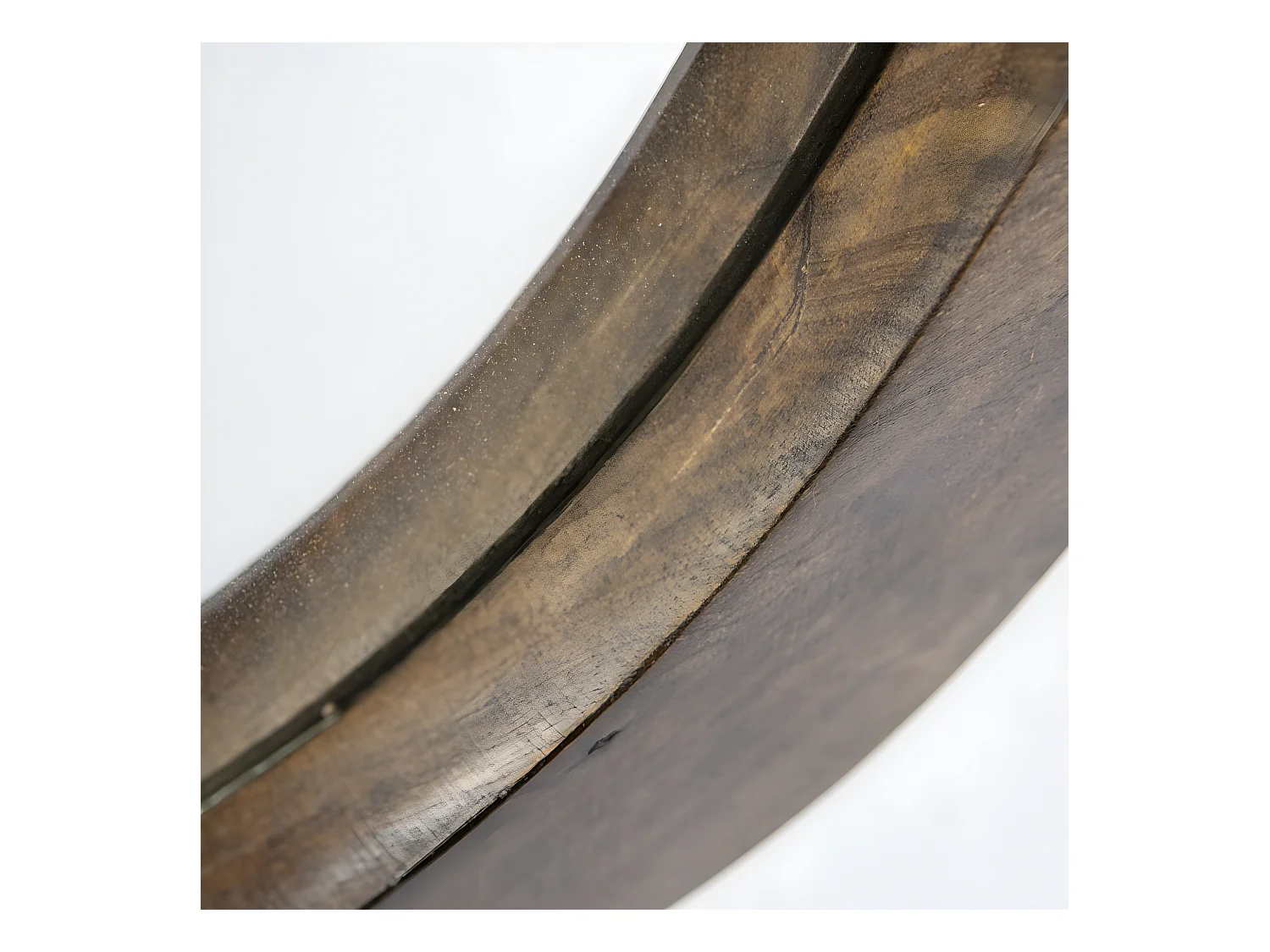 Plecto - Miroir organique en bois - Bois foncé