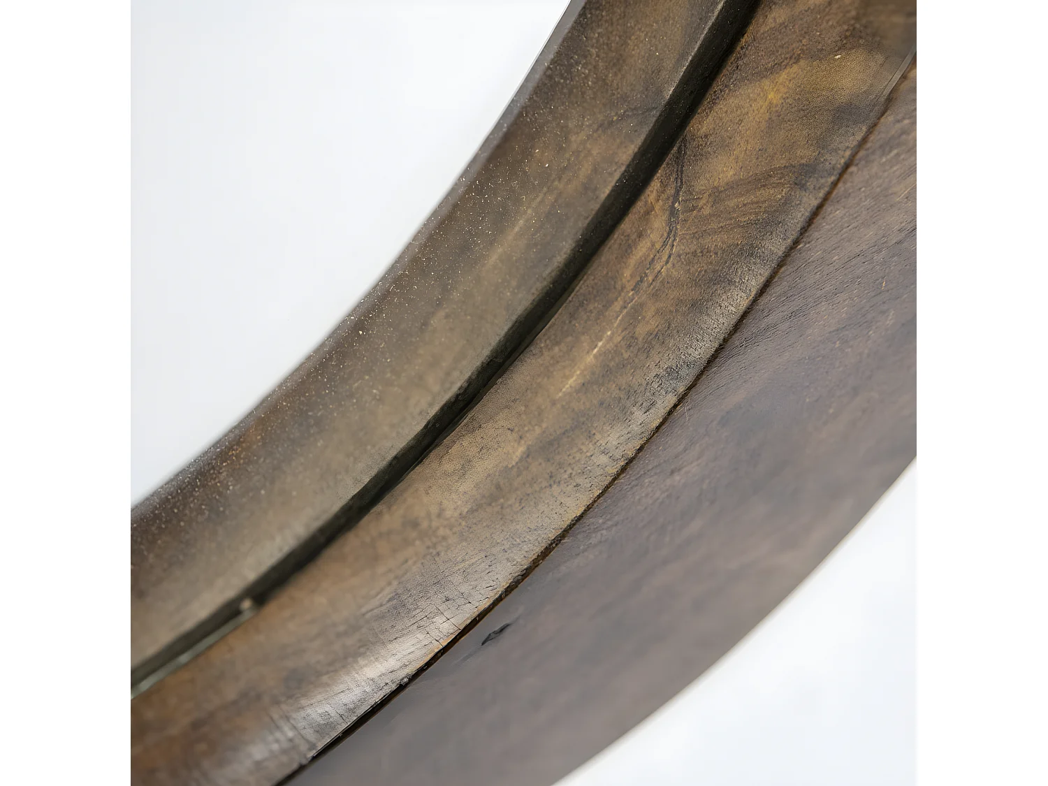 Plecto - Miroir organique en bois - Bois foncé