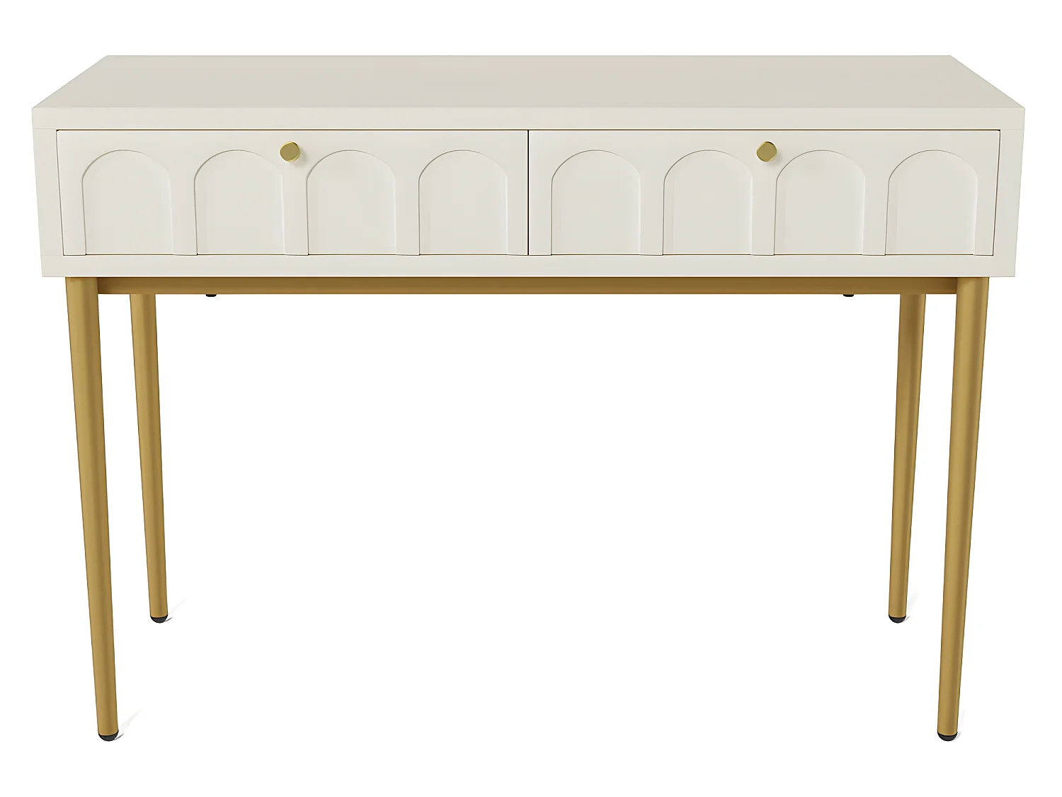 Kaptafel met 2 laden - in spaanplaat - Wit