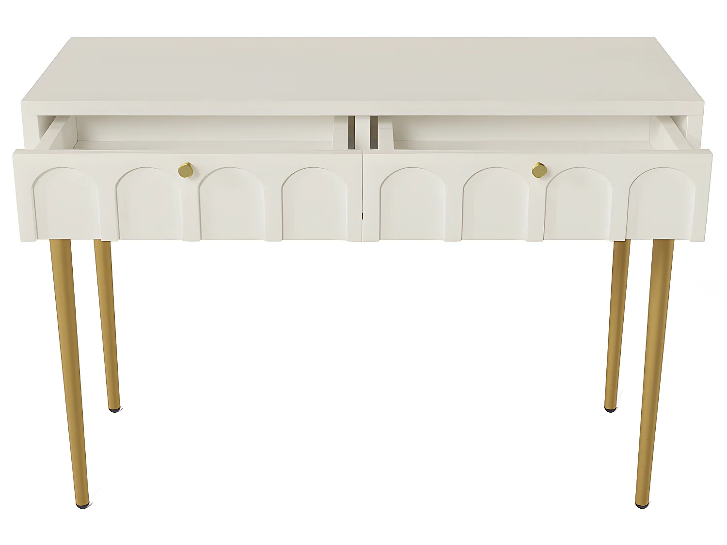 Tocador con 2 cajones - de aglomerado - Blanco