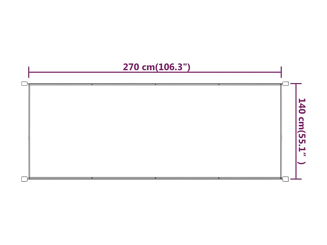 Auvent vertical 140x270 cm tissu bleue 270 x 140 x 140 cm 02_0007595