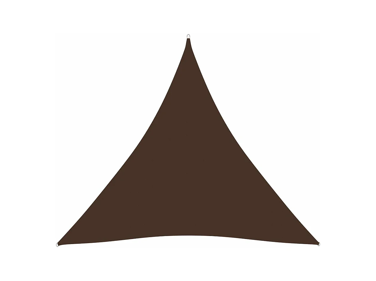 Ombrellone in tessuto vela triangolare in tessuto Oxford 4,5 x 4,5 x 4,5 m marrone 02_0009857