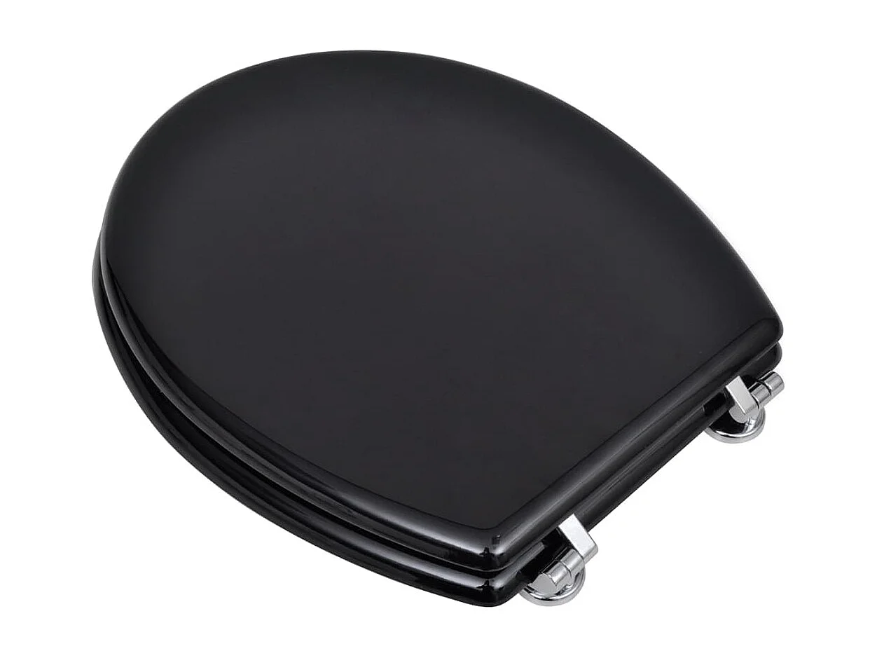 Lot de deux sièges effet bois noire 45 x 36 x 5 cm 02_0002945