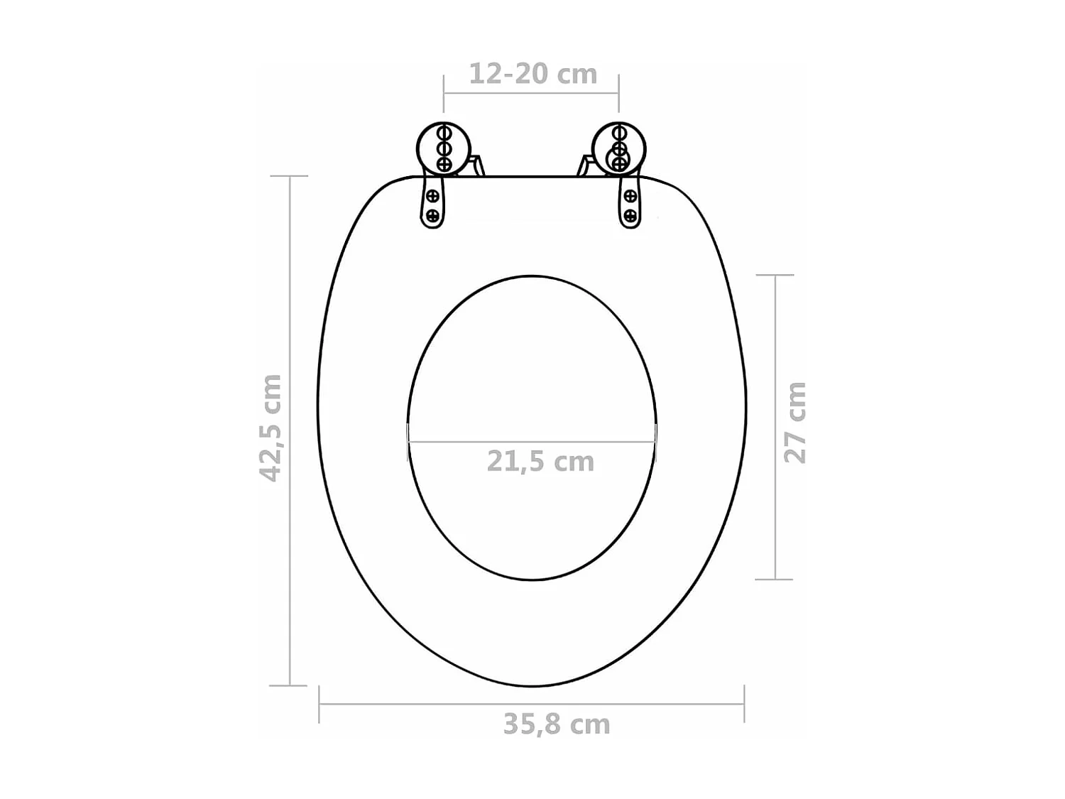 Conjunto de dois assentos com tampo de sanita com revestimento em MDF Preto 02_0002945