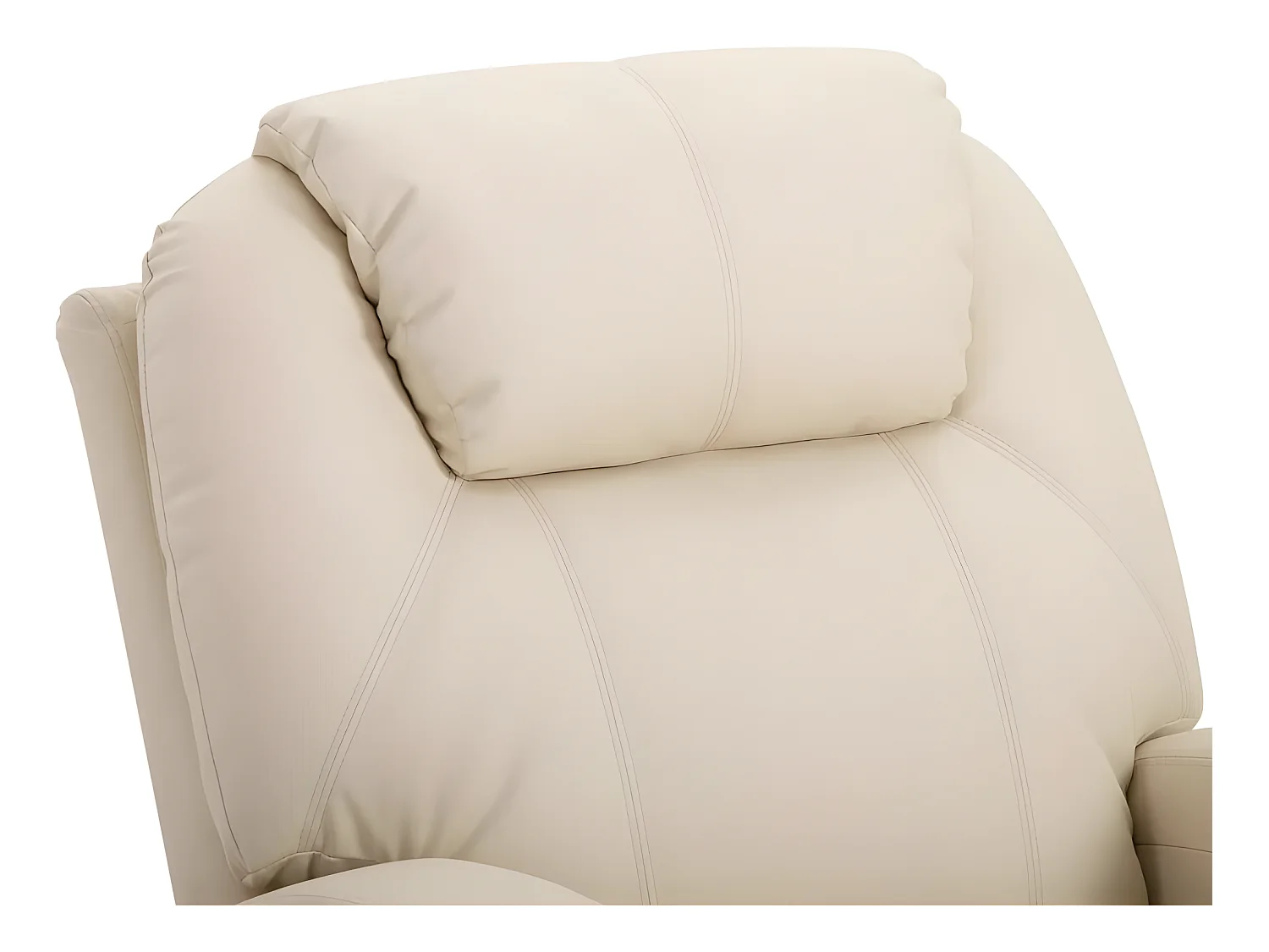 Fauteuil de relaxation éléctrique massant inclinable CHARLOTTE Crème