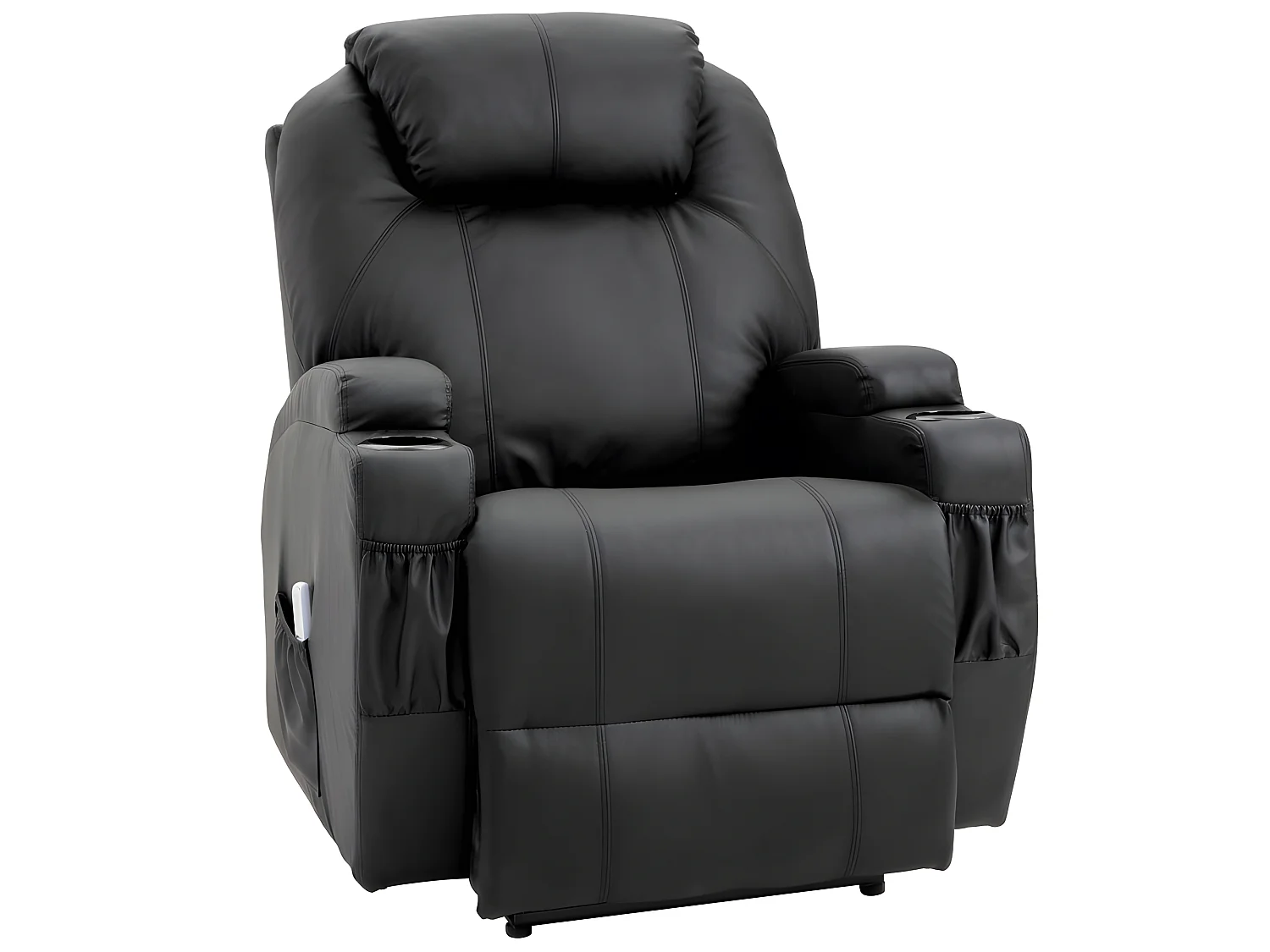 Fauteuil de relaxation électrique massant CHARLOTTE Noir