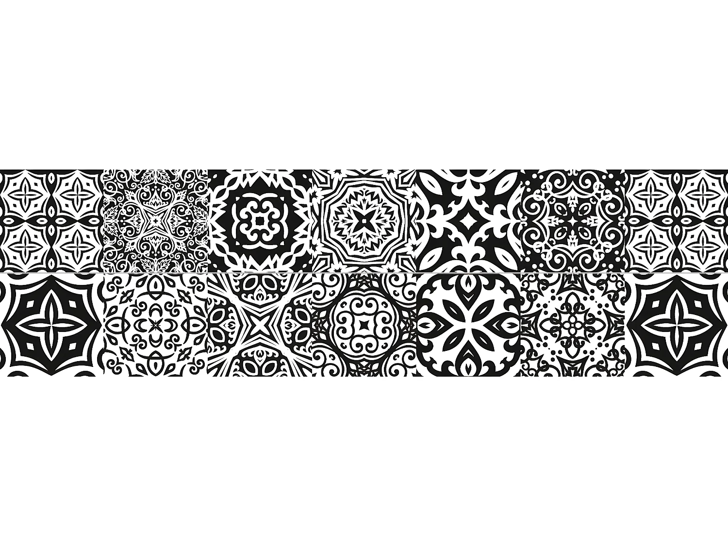 Stickers adhésifs escalier carrelages contremarche - LIANA - 2 bandes de 16.5x115.5cm