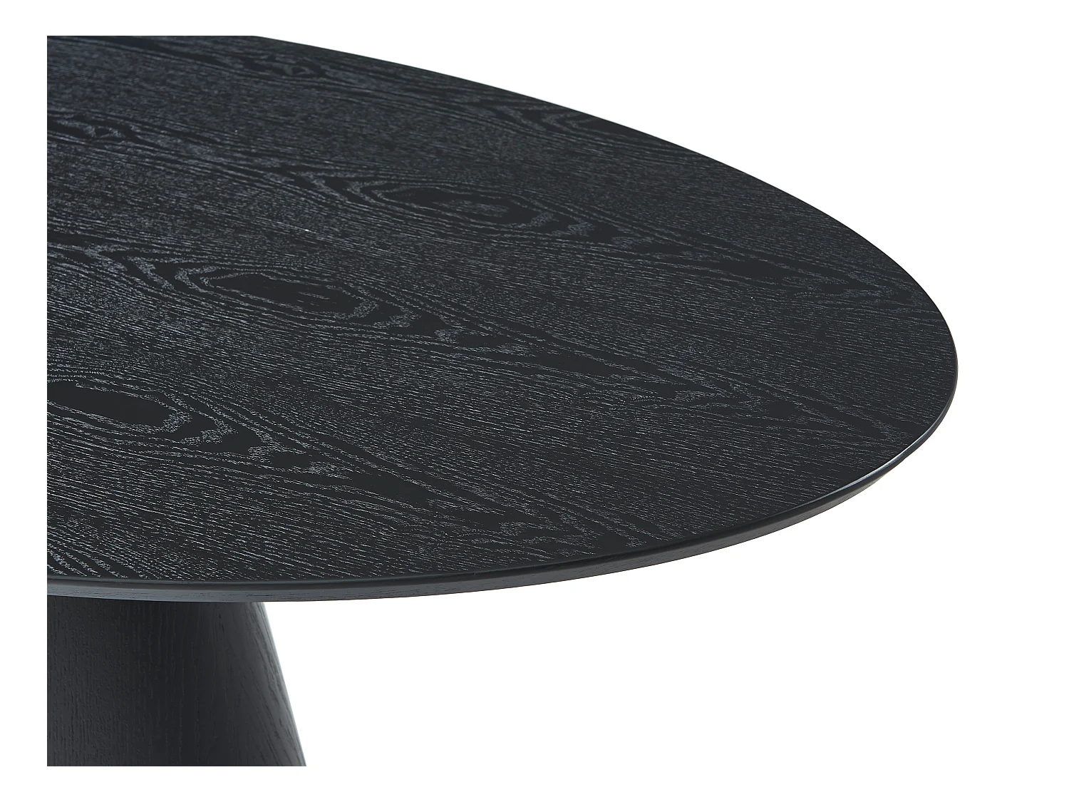 Mesa de comedor 6 cubiertos de MDF - Negro - ANTELADA