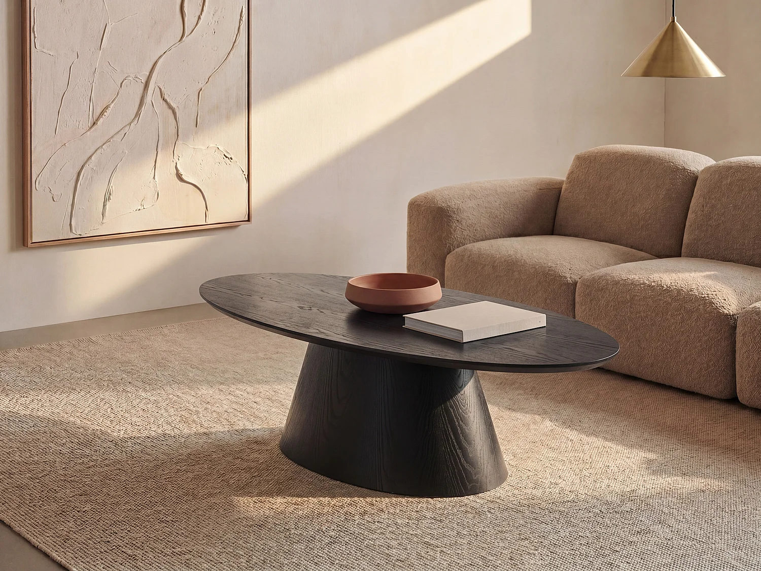 Mesa de centro de MDF - Negro - ANTELADA