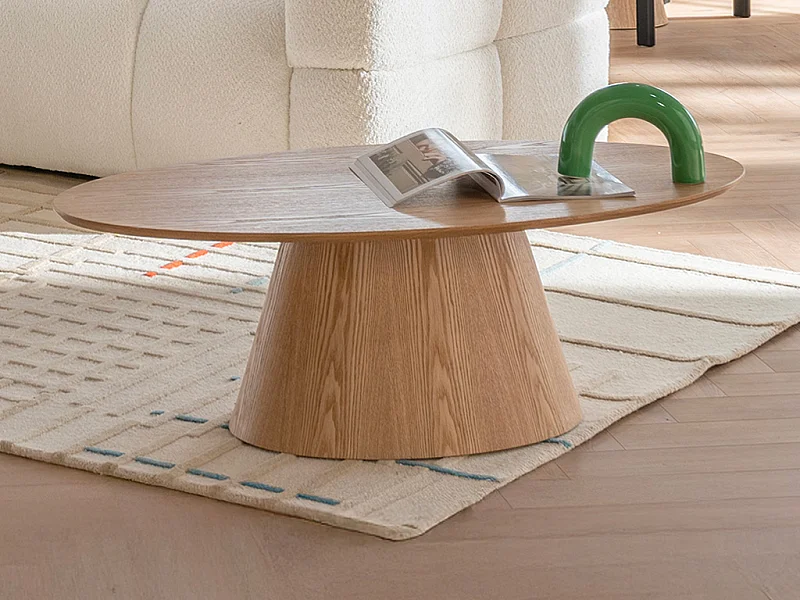 Mesa de centro de MDF - Natural claro - ANTELADA