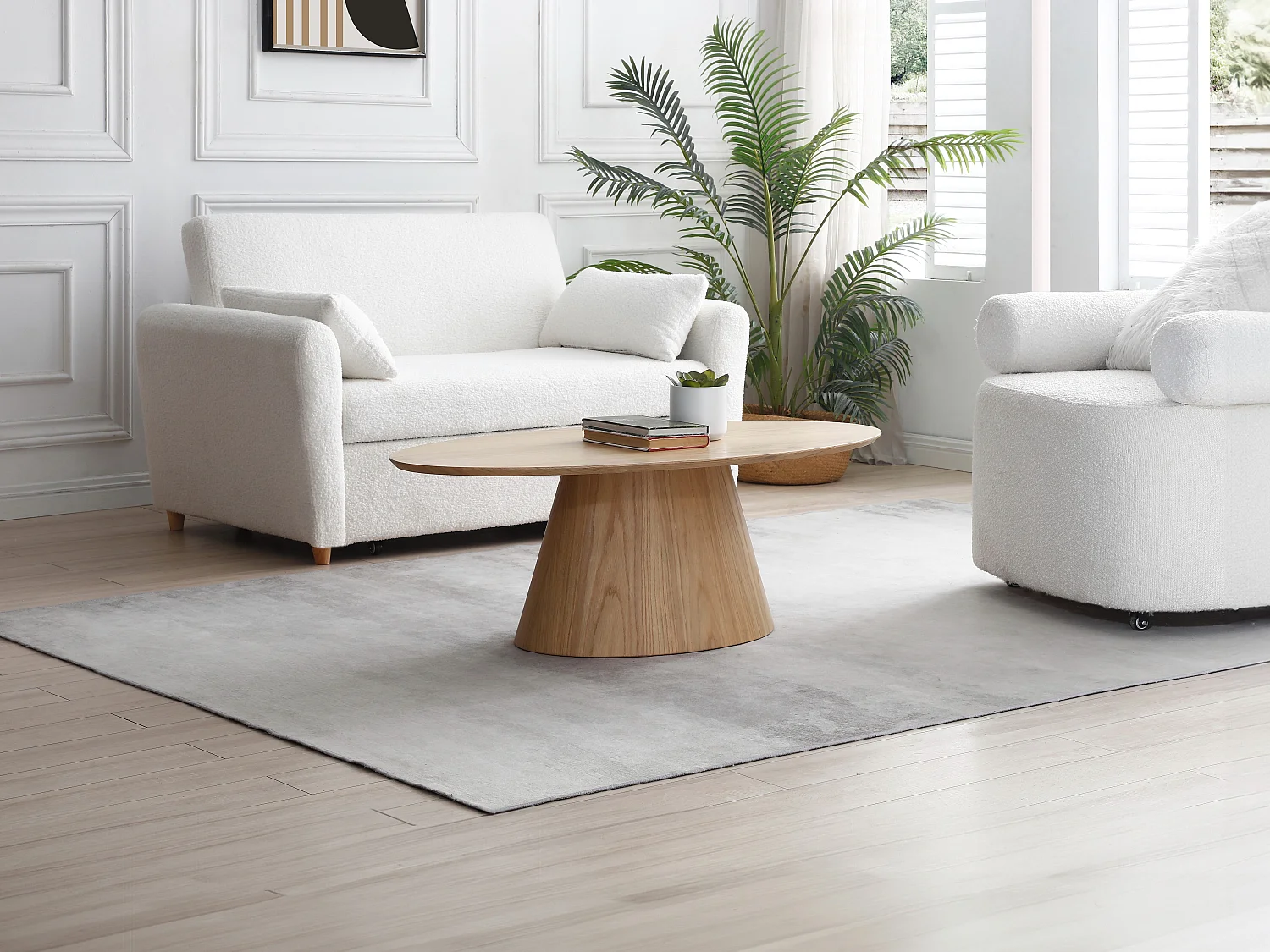 Table basse placage chêne - Naturel clair - ANTELADA
