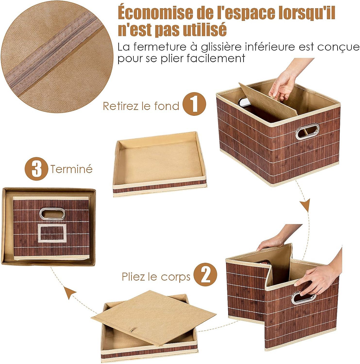 3 Paniers De Rangement En Plastique Blanc – Mini Panier Avec Poignée Pour Jouets, Fruits, Pique-nique, Plage – Faciles à Transporter Et Nettoyer - 2