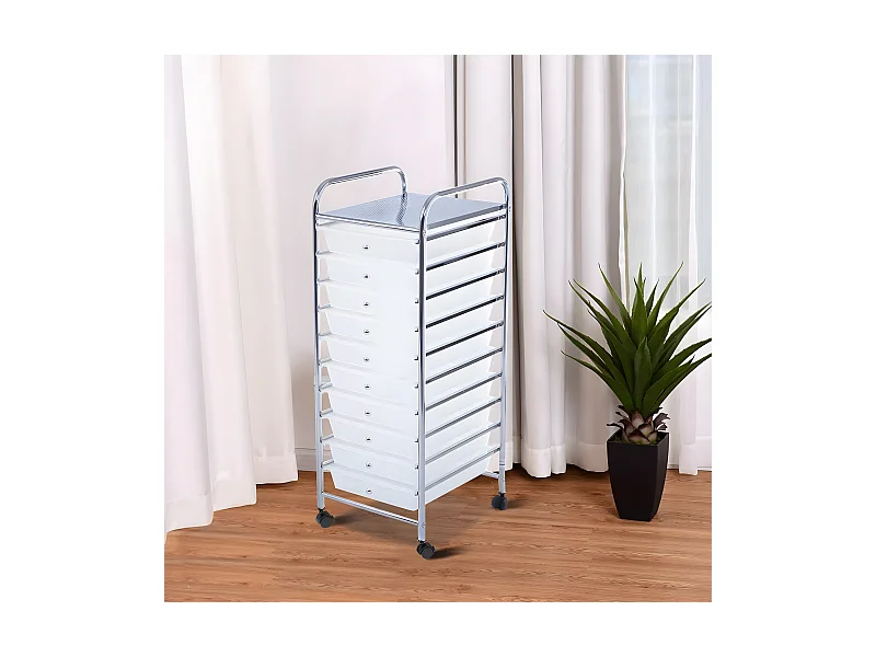 Tour de rangement plastique à tiroirs rangement 32.5 x 37 x 86 cm