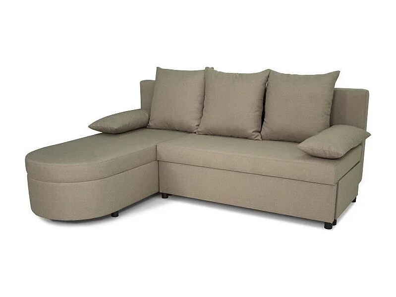 JEN 3-zits omkeerbare hoekbank - Beige stof - 196 x 88 x 159 cm