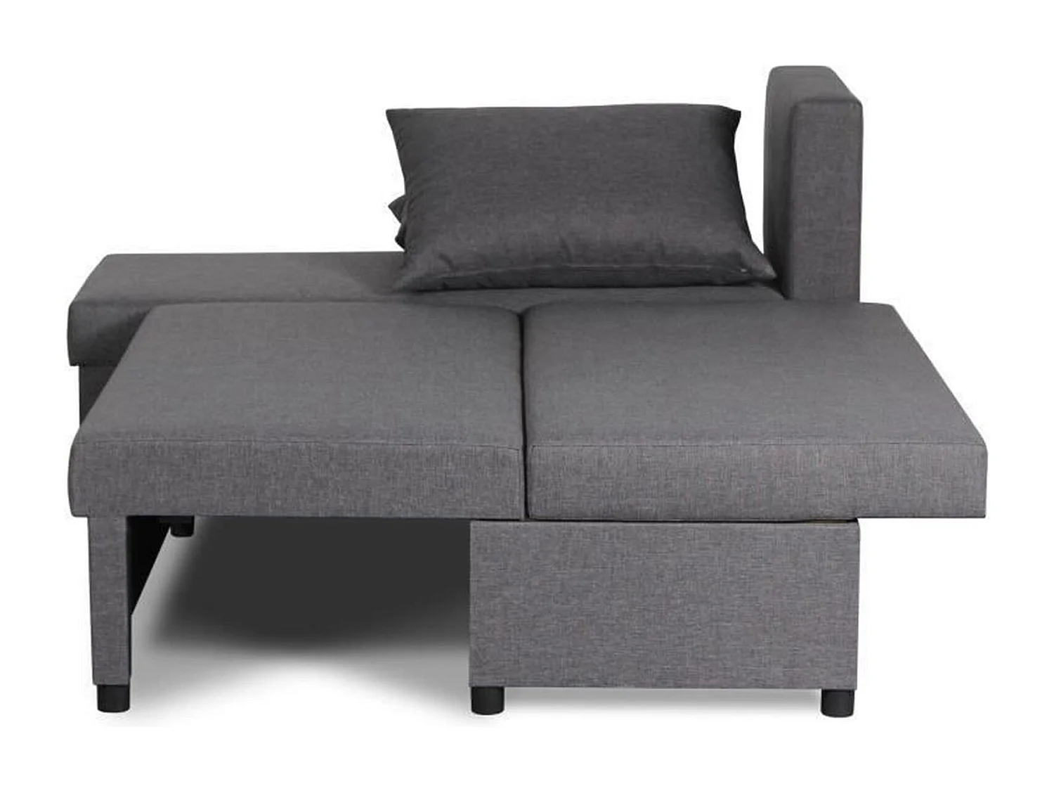 Omkeerbare hoekbank – Grijze stof – 192 x 143 x 79 cm