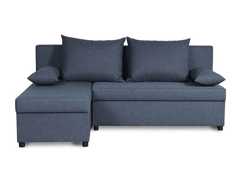 Canapé d'angle réversible – Tissu Bleu – 192 x 143 x 79 cm