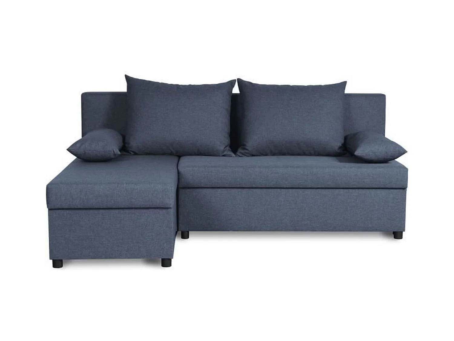 Canapé d'angle réversible – Tissu Bleu – 192 x 143 x 79 cm