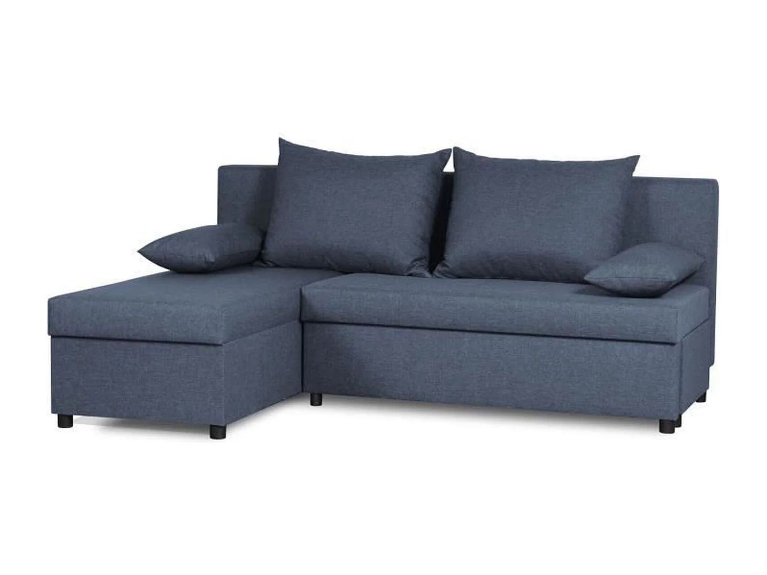Canapé d'angle réversible – Tissu Bleu – 192 x 143 x 79 cm