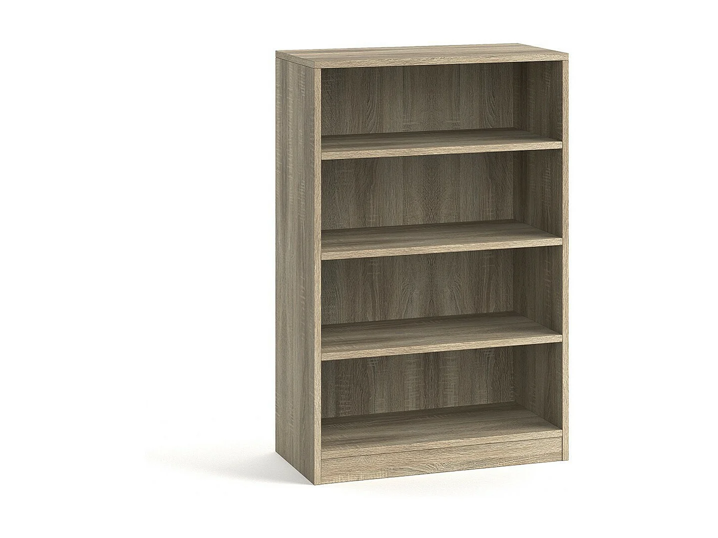 Bibliothèque large design 3 étagères, coloris chêne clair collection TOLLY