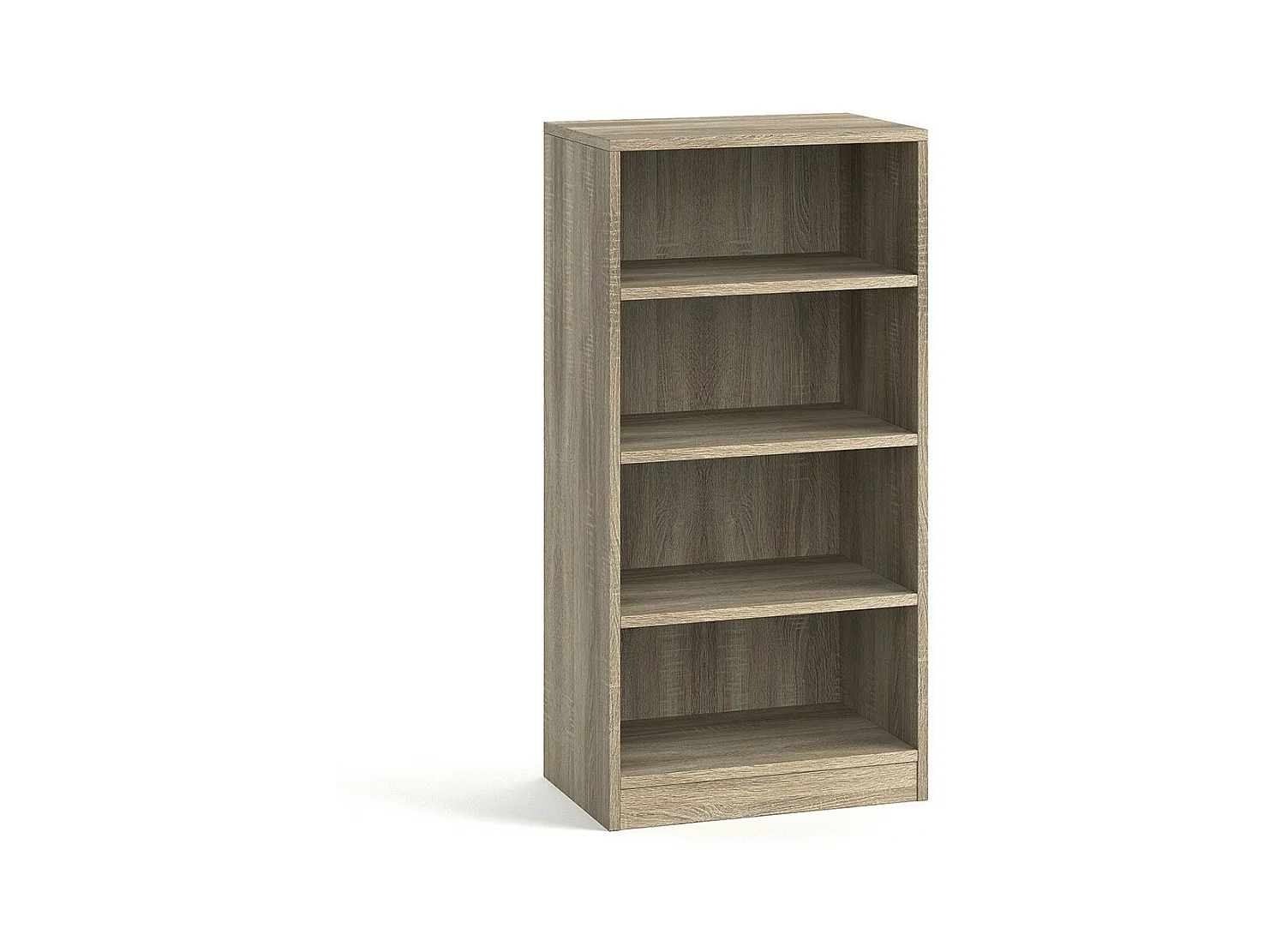 Bibliothèque  design 3 étagères, coloris chêne clair collection TOLLY