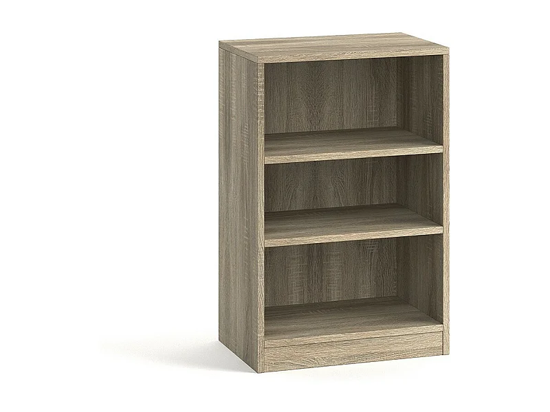 Petite bibliothèque design 2 étagères, coloris chêne clair collection TOLLY