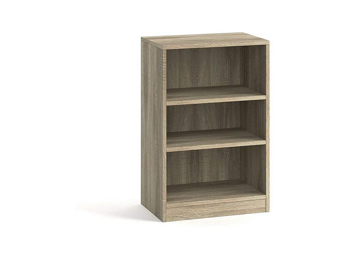 Petite bibliothèque design 2 étagères, coloris chêne clair collection TOLLY