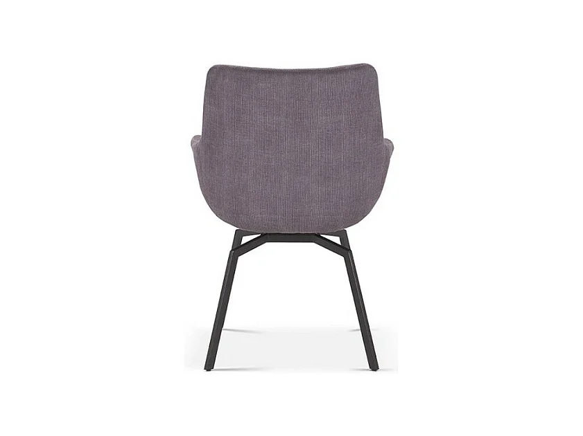 Chaise MADO Pivotant Velours côtelé Gris, dimension H84 x L63 x P63, idéal pour votre cuisine ou salle à manger