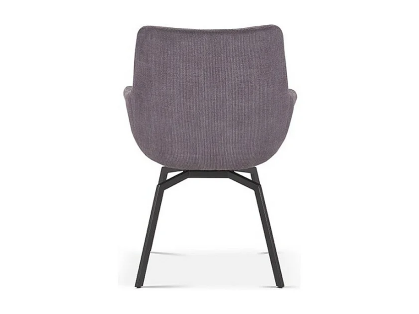 Chaise MADO Pivotant Velours côtelé Gris, dimension H84 x L63 x P63, idéal pour votre cuisine ou salle à manger