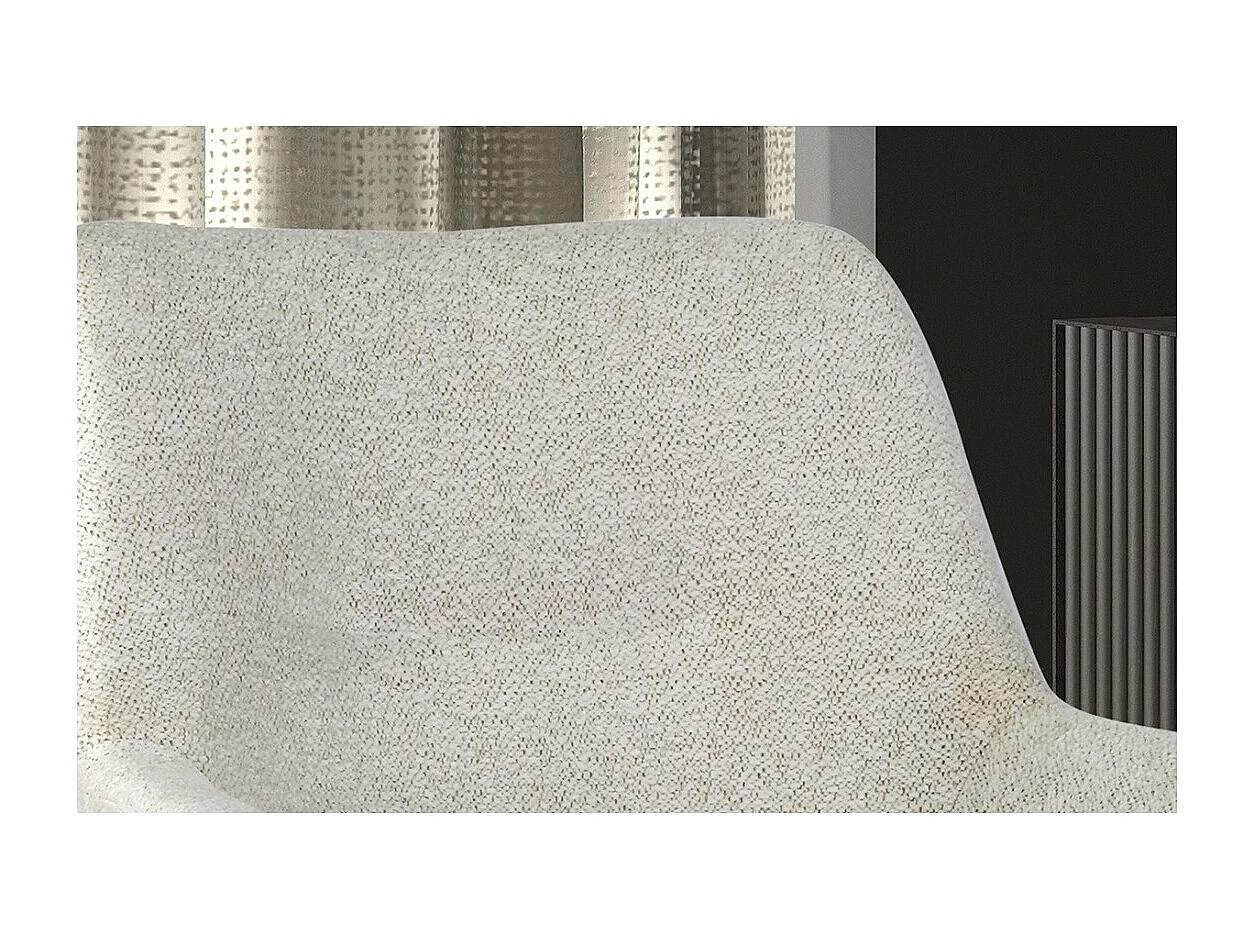 Chaise MADO – Pivotante – Tissu écru – Structure métal noir – H84 x L63 x P63 cm