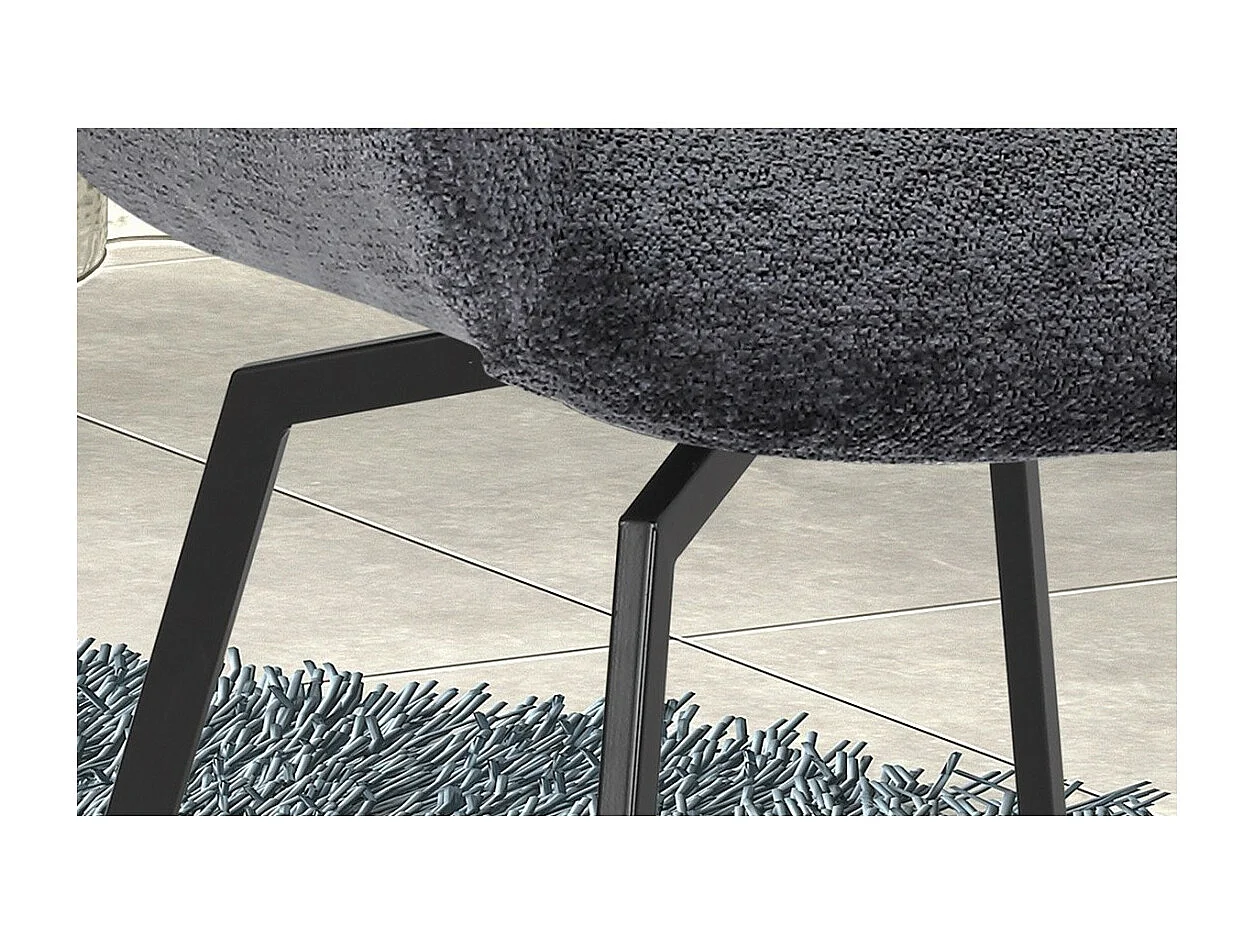 Draaistoel MADO in donkergrijze stof, afmetingen H84 x B63 x D63, ideaal voor uw keuken of eetkamer.