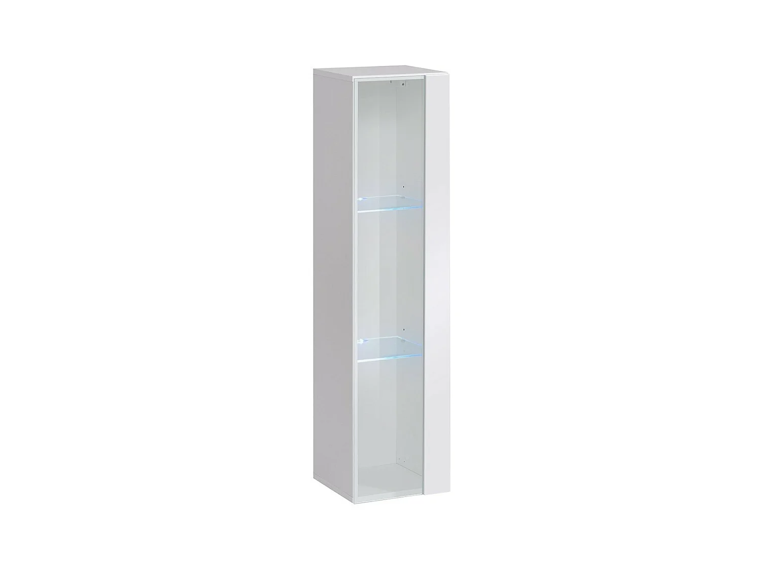 Suspended Display Cabinet - White - SWITCH Collection - Glass Door and LED Included - Small Model