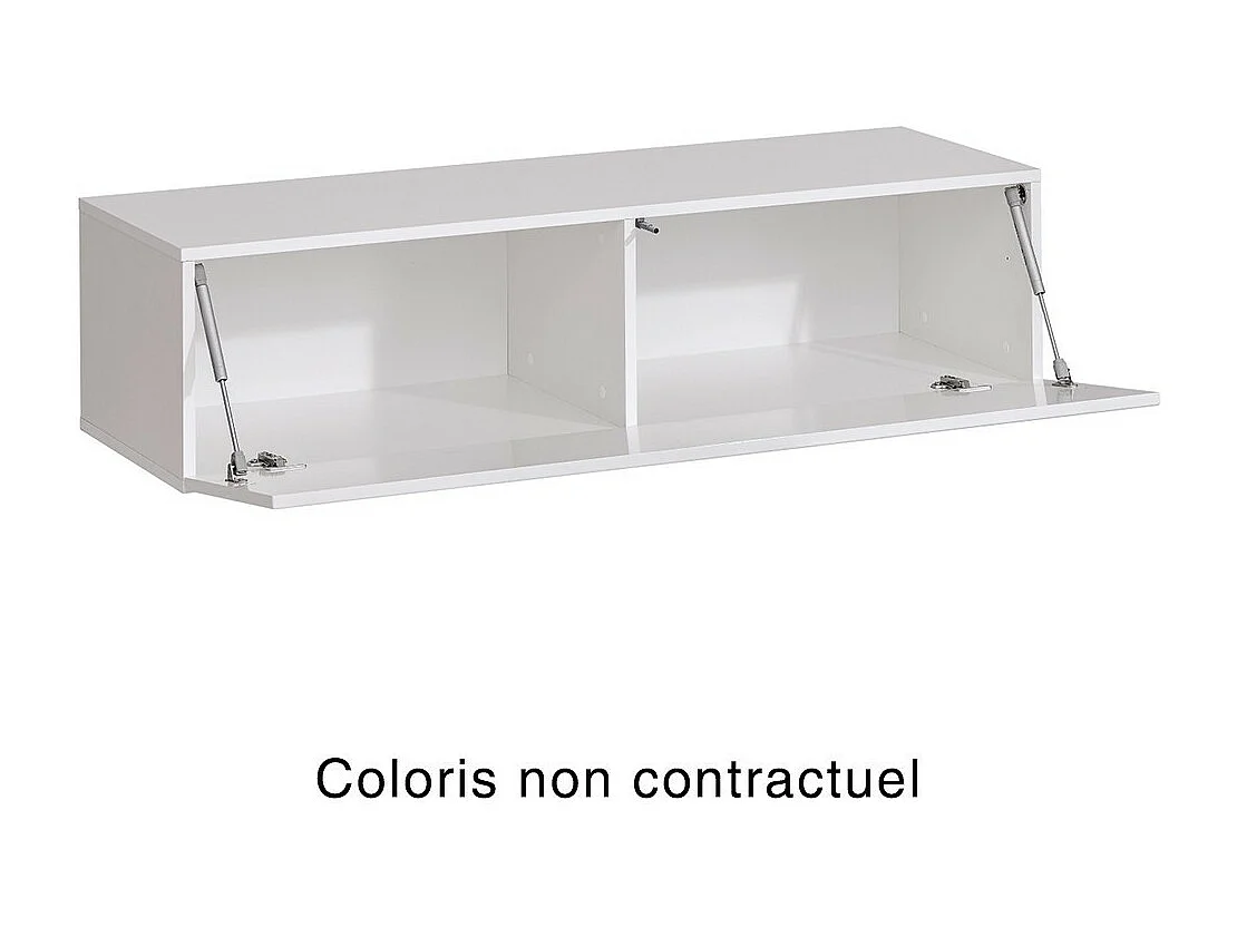 Mueble de TV suspendido 120 cm – Gris – Colección SWITCH – Acabados brillantes – Diseño moderno