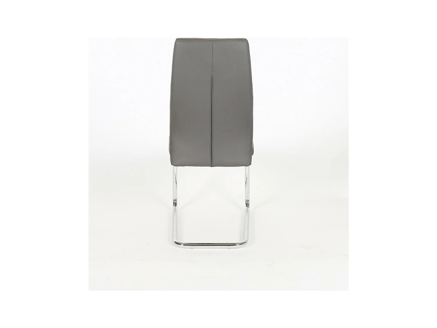 Chaise OLIVIER design en métal et tissu coloris gris - Lot de 4