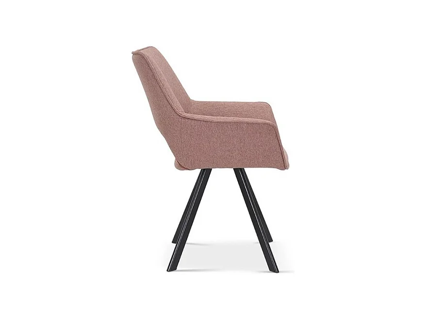 Cadeira TIMOTE Tecido Rosa, dimensões A86,5 x L61 x P64, ideal para a sua cozinha ou sala de jantar.
