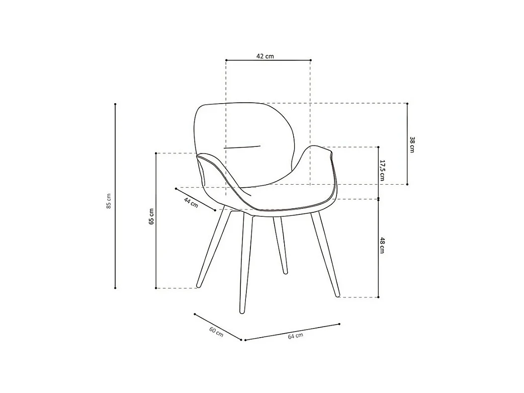 Cadeira MAXIMA Tecido Rosa, dimensão H85 x L64 x P60, ideal para sua cozinha ou sala de jantar.