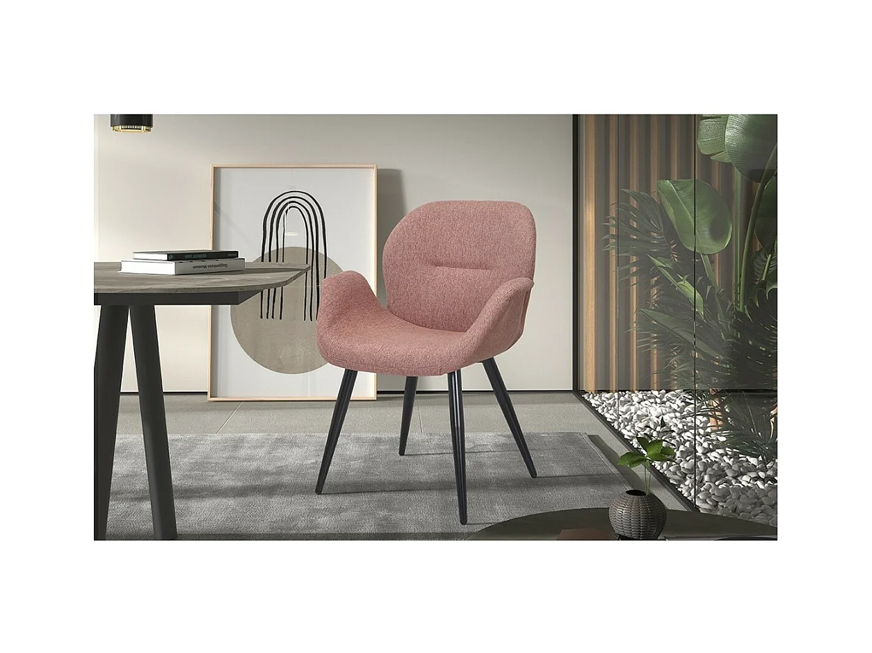 Cadeira MAXIMA Tecido Rosa, dimensão H85 x L64 x P60, ideal para sua cozinha ou sala de jantar.