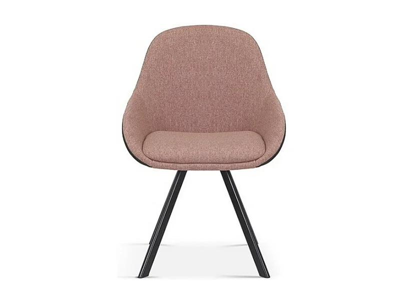 Chaise JEANNE Tissu Rose Dos PU Gris foncé, dimension H85 x L55 x P62, idéal pour votre cuisine ou salle à manger