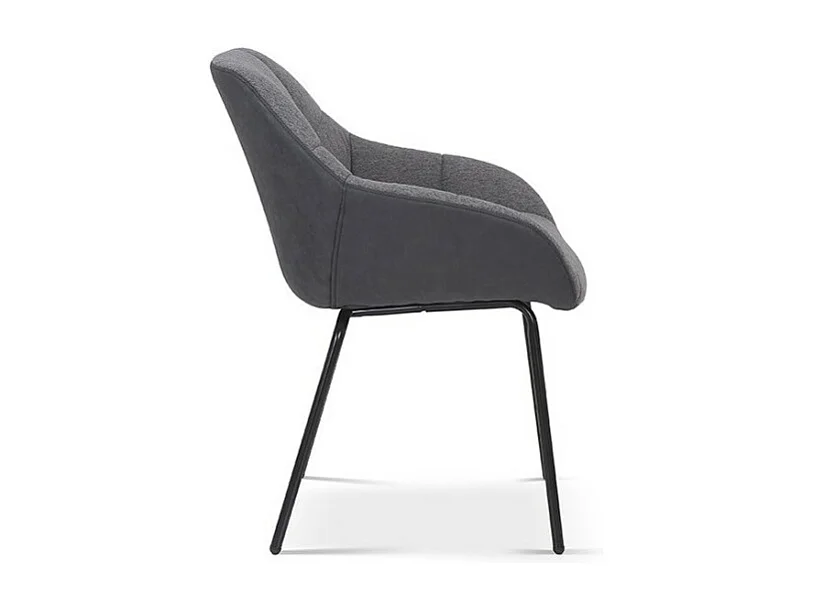 Silla SAM Tela Gris Respaldo PU Gris oscuro, dimensiones H85 x L57.5 x P65, ideal para tu cocina o comedor.